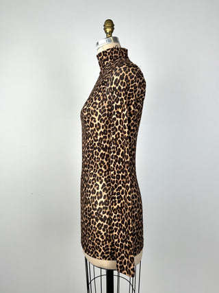 Leopard turtleneck sweater (4-8)