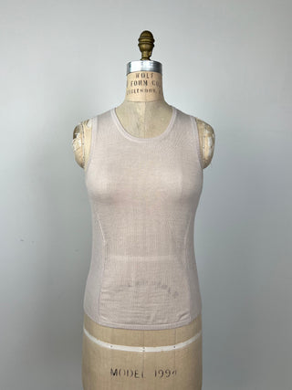 Ivory fine knit top (S and M)