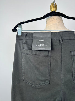 Pantalon stretch en coton météorite (8-10-14)