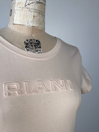 RIANI embossed pastel peach t-shirt (4)