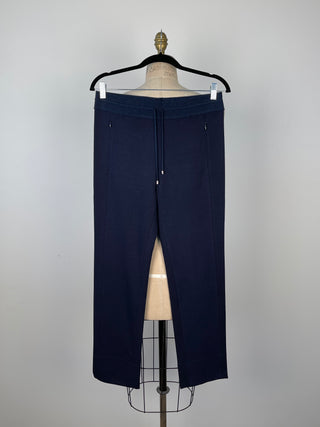 Pantalon marine  mou chic à taille élastique (4 et 6)