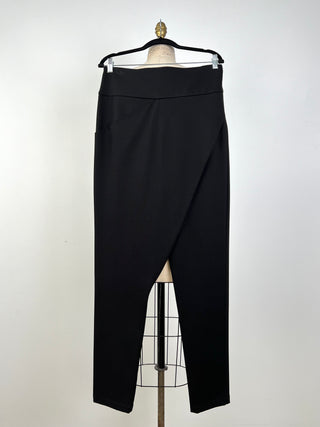 Pantalon sarouel effet portefeuille noir (M et XL)