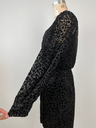 Leopard Textured Velvet Wrap Dress (6)