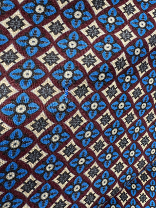 Burgundy/Blue Jersey Comfort Dress (S)