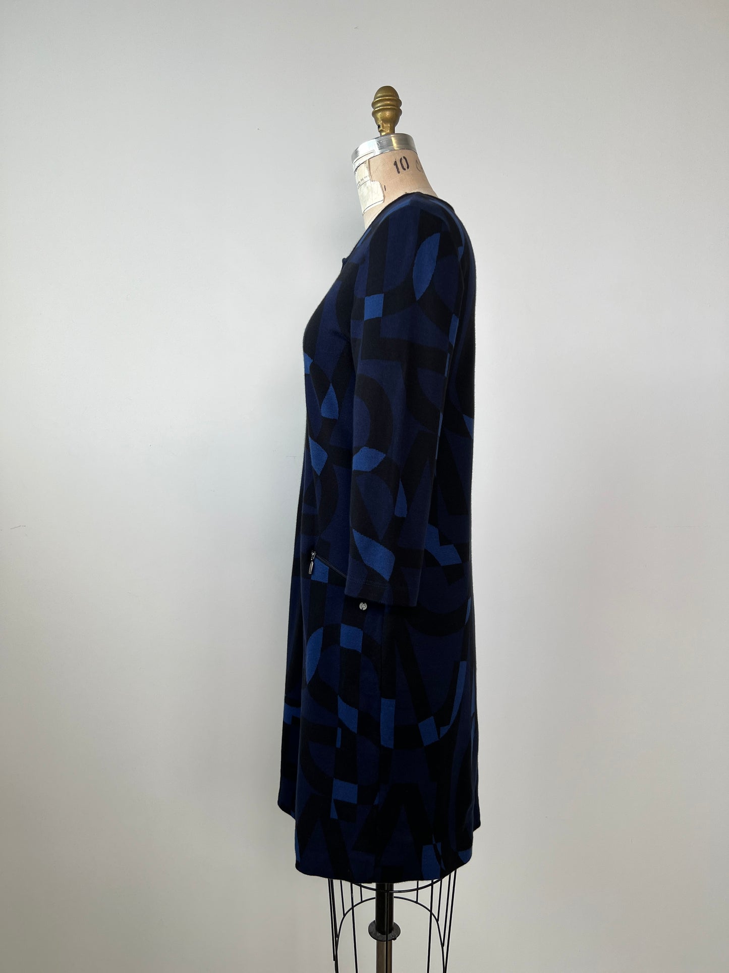 Robe à imprimé lettrage noir / bleu en  coton (M/L)