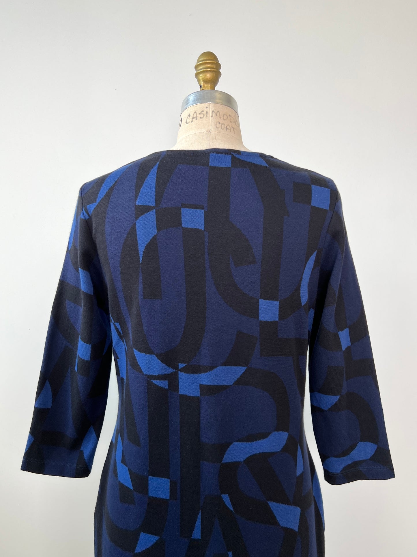 Robe à imprimé lettrage noir / bleu en  coton (M/L)