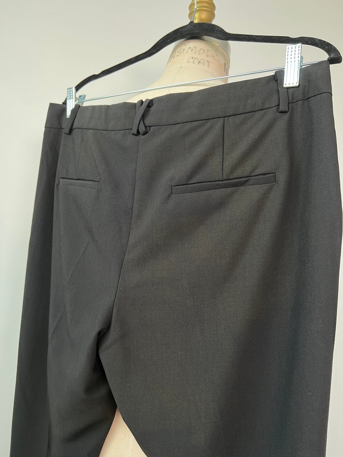 Pantalon tailleur noir /vert bootcut lavable (14)