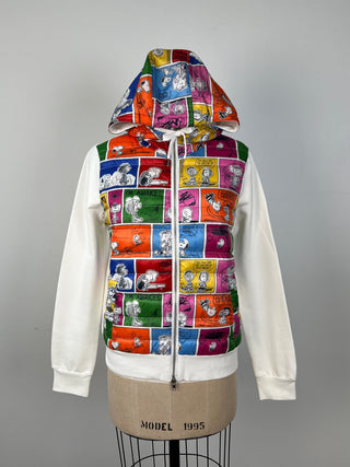 Veste SNOOPY à capuchon bi-matière  (XS-M-L)