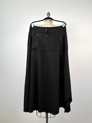 Black flared skirt with bridge (S to XL)