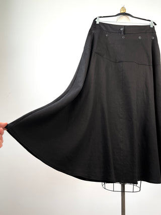 Black flared skirt with bridge (S to XL)