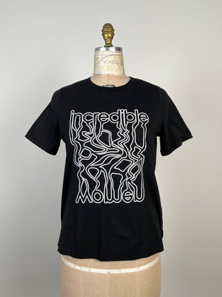 INCREDIBLE WOMEN black t-shirt (4 and 6)