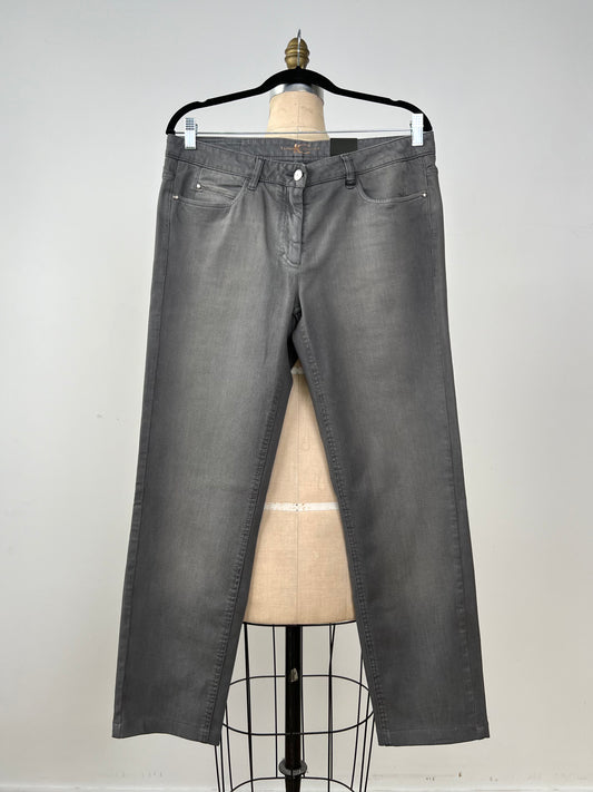 Pantalon en denim stretch gris (12)