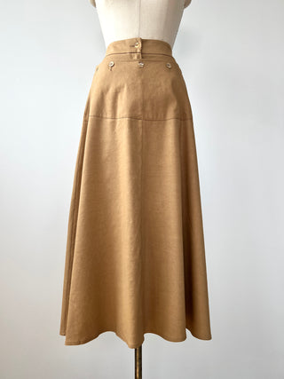 Camel flared skirt with bridge (S to L)