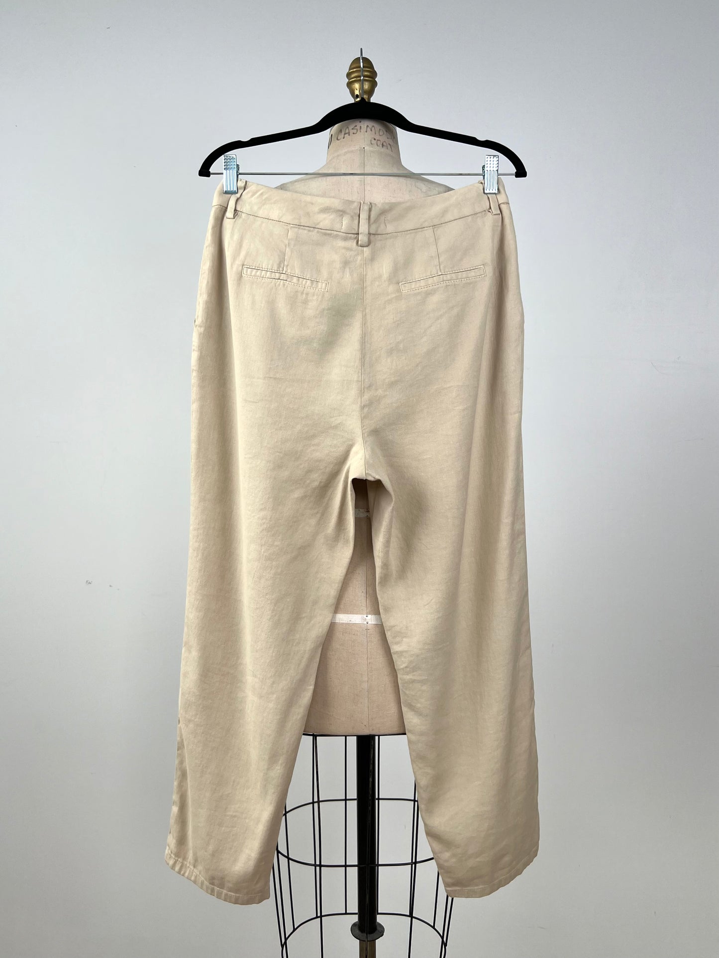 Pantalon sable en sergé de lin et coton (8)