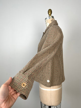 Houndstooth trapeze jacket (XS)