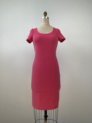 Washable pink jacquard dress (S) 