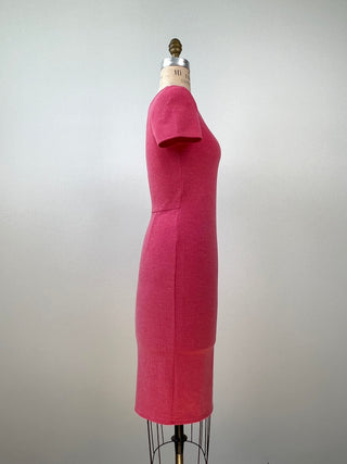 Washable pink jacquard dress (S) 