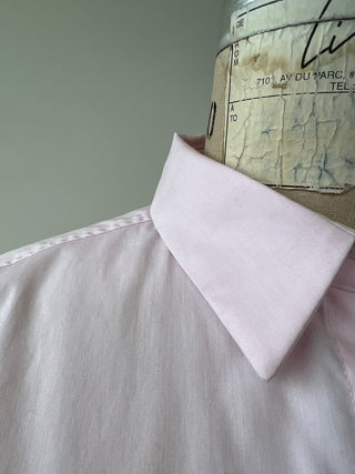 Powder pink cotton flared blouse (6)