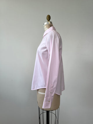 Powder pink cotton flared blouse (6)