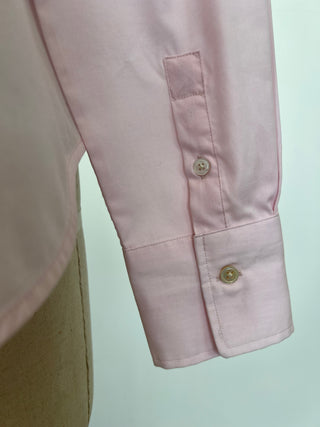 Powder pink cotton flared blouse (6)