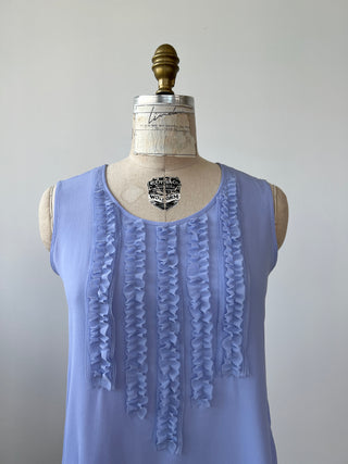 Lilac silky top with washable frills (6)