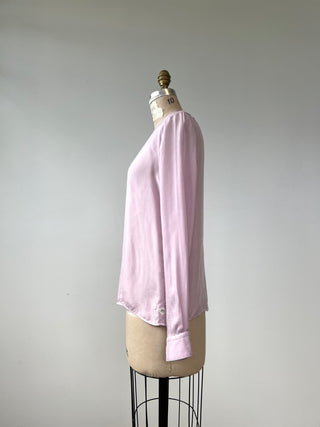 Blouse en cupro rose lilas (6)