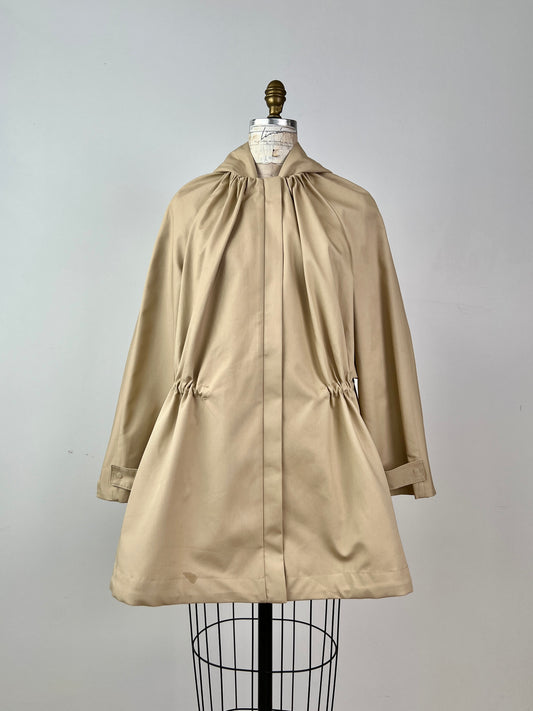 Manteau en gabardine de coton sable doré (L)