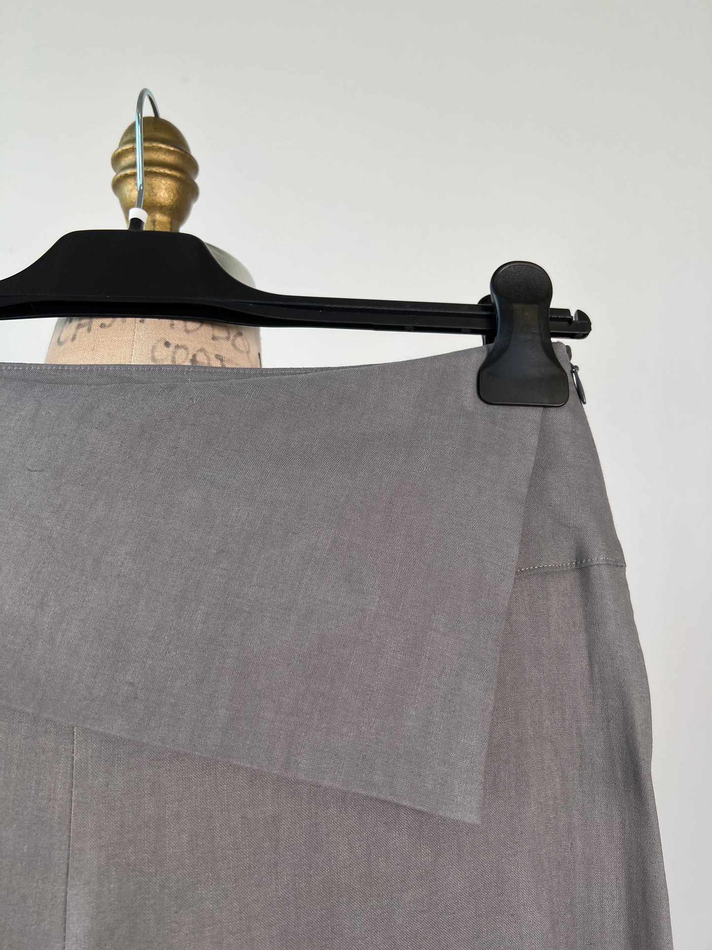 Pantalon gris ardoise à taille revers lavable (S/L)