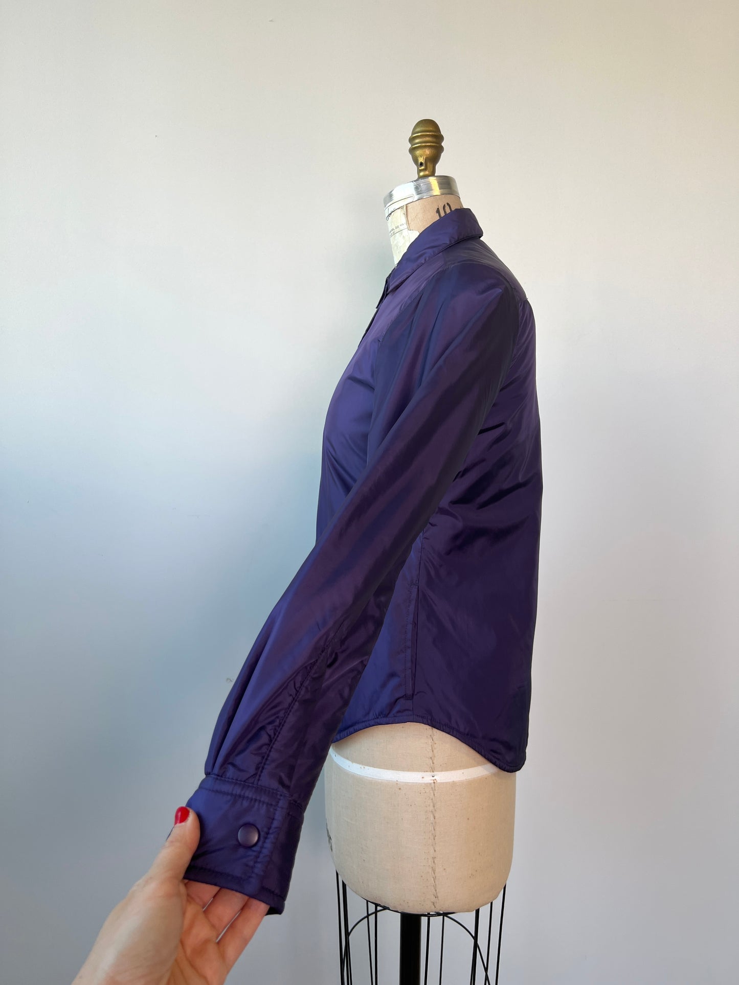 Veste surchemise matelassée violet lavable (XS)