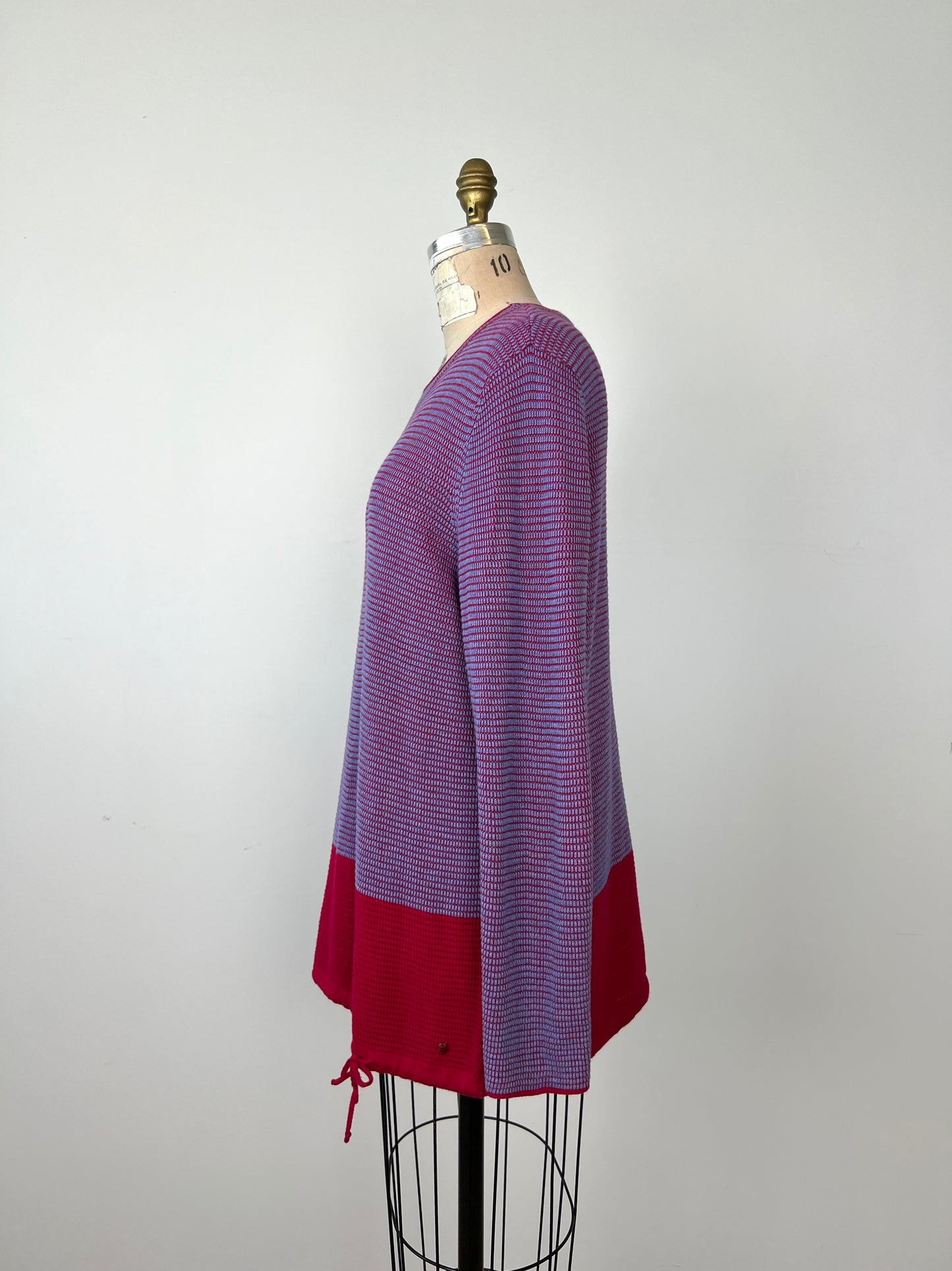 Chandail en tricot à jacquard lavande et cerise (16)
