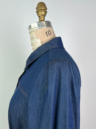 Chemisier en fin denim lavable (0-2-6-12)