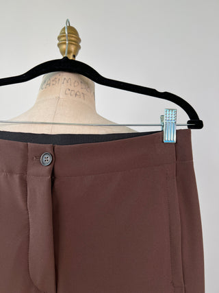 Chocolate Cropped Straight Leg Pants (6)