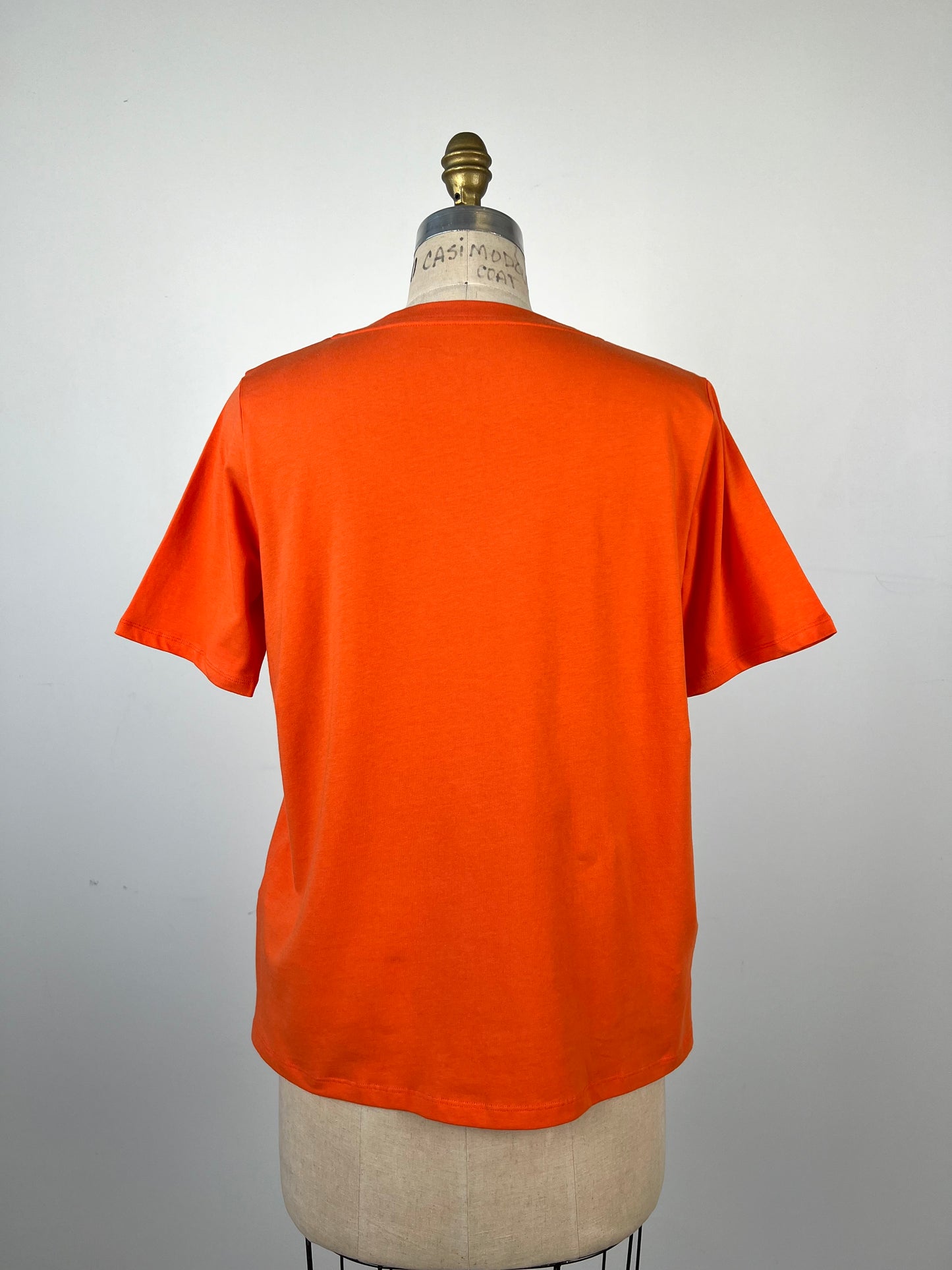 T-shirt en coton biologique orange vif (S)