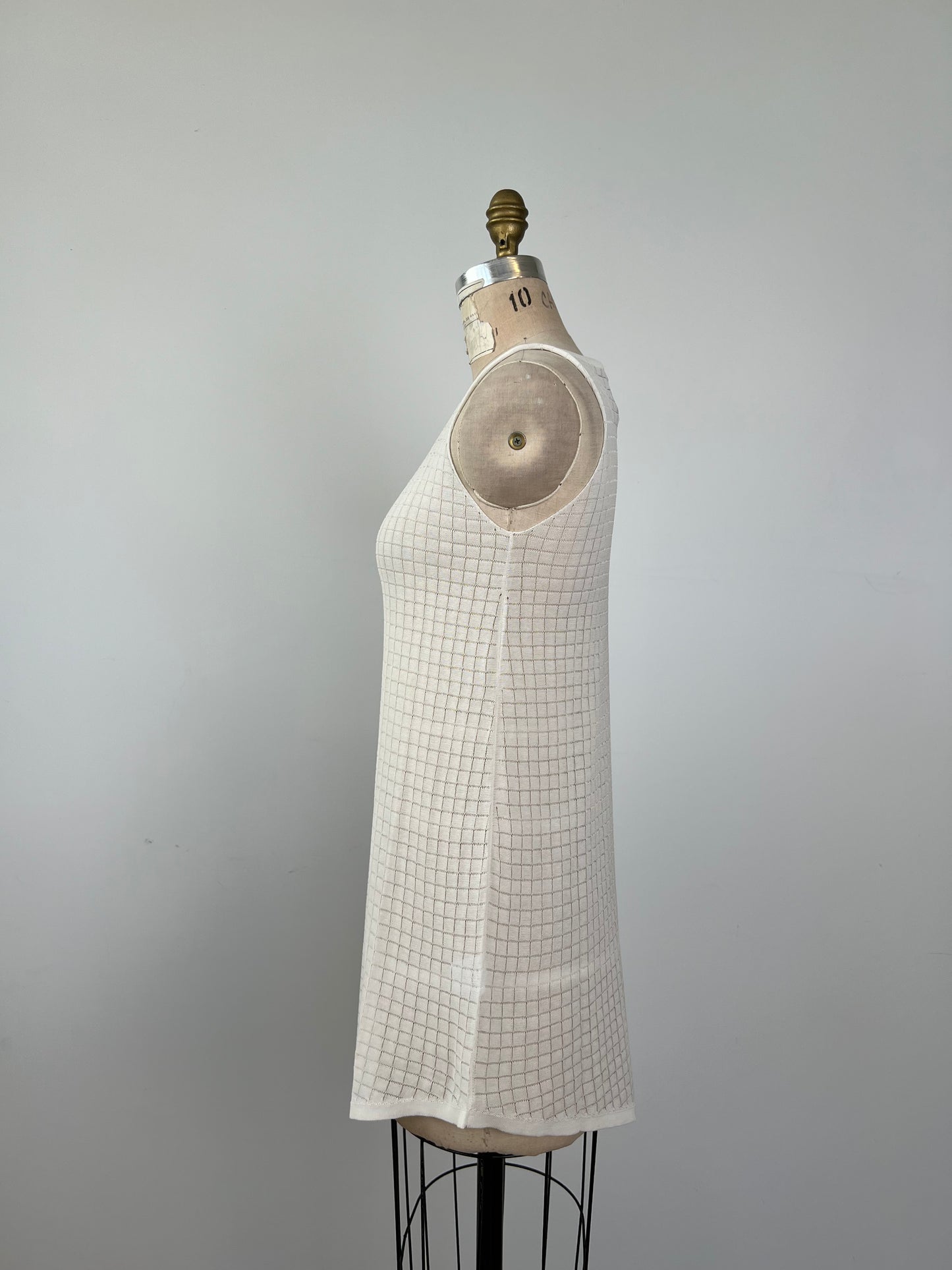Tunique à coupe foulard blanche en tissage ajouré (TU)
