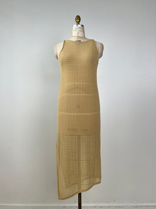 Amber sheer dress in openwork weave (TU)