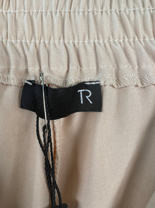 Beige lyocell pants with adjustable hem (S to T+)