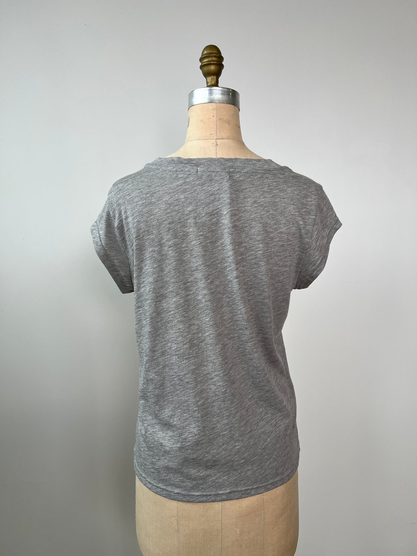 T-shirt gris chiné à imprimé vision de lune  (S)