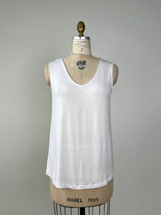 White top in silky natural fibers (XS to XL)