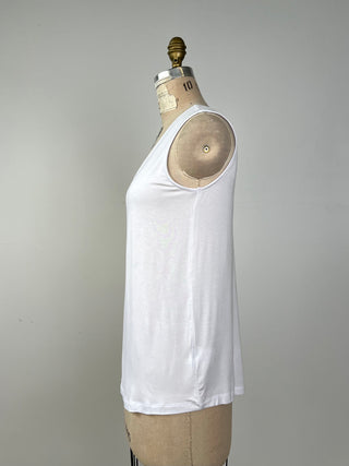 White top in silky natural fibers (XS to XL)