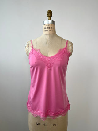 Pink camisole with matching lace trim (multiple colors!)