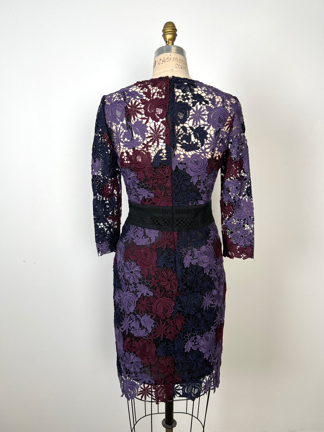 French black print v neck baggy chiffon robes spring Dresses