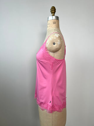 Pink camisole with matching lace trim (multiple colors!)