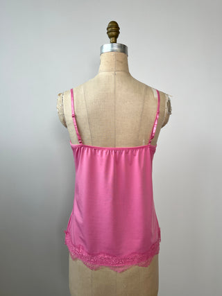 Pink camisole with matching lace trim (multiple colors!)