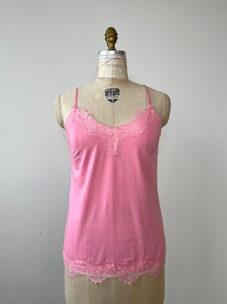 Pink camisole with matching lace trim (multiple colors!)