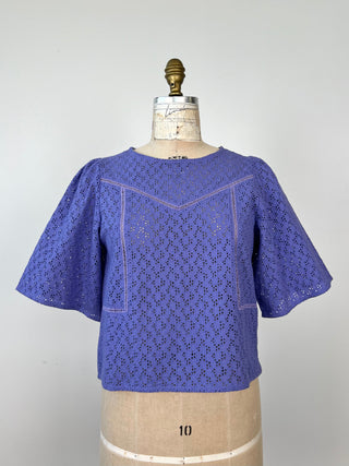 Blouse en broderie anglaise lavande (6)