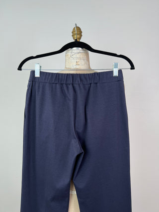 Soft Navy Knit Cropped Pants (XS)