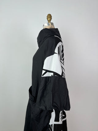 Robe oversized à pacthwork noir et blanc (S)