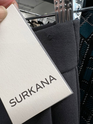 Pantalon gris tout confort à ceinture intégrée (S)