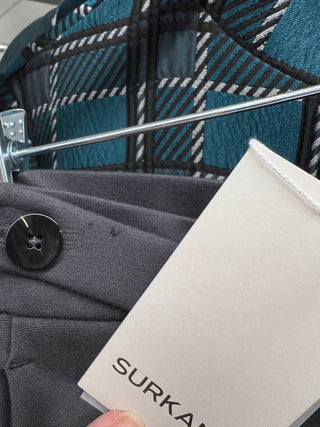 Pantalon gris tout confort à ceinture intégrée (S)