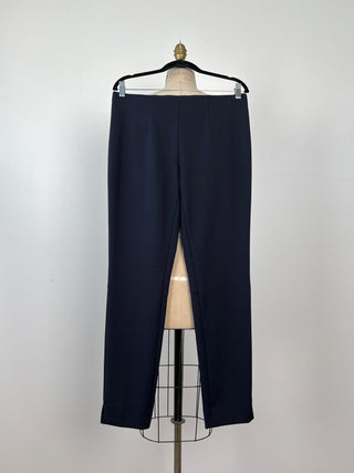 Chic navy jacquard slouchy pants (12)